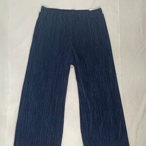 ANNE KLEIN. Casual pants Size M. Blue. Palazzo, striped print, wide leg.